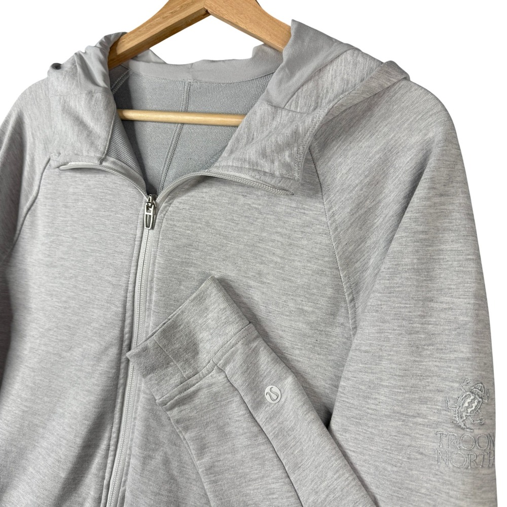 Lululemon City Sweat Full Zip Hoodie Heathered Grey Troon North Golf Size Mens M